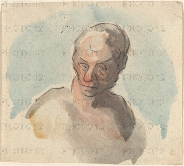 Head of a Man. Creator: Honore Daumier.