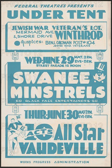 Swanee Minstrels, [193-]. Creator: Unknown.