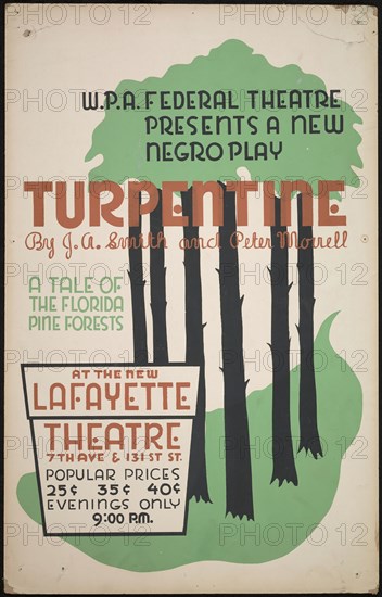 Turpentine, New York, 1936. Creator: Unknown.