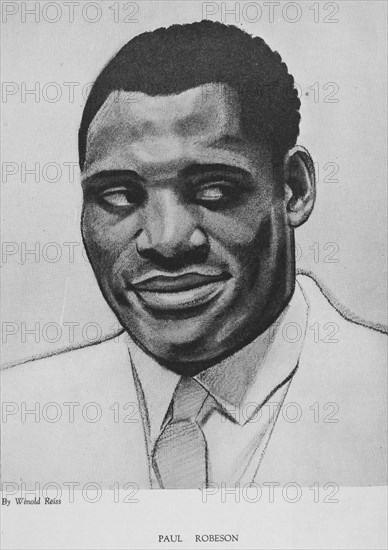 Paul Robeson, 1925-03. Creator: Winold Reiss.