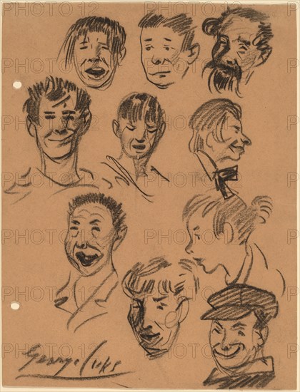 Ten Heads, c. 1905. Creator: George Benjamin Luks.