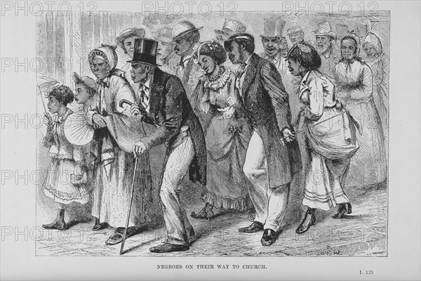Negroes on their way to church, 1882. Creator: Unknown.