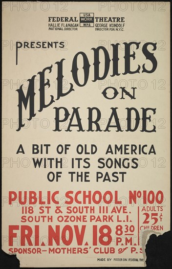 Melodies on Parade, New York, [1930s]. Creator: Unknown.