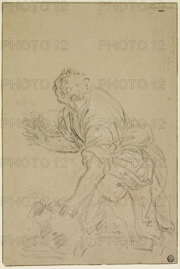 Man Kneeling With Jug (recto); Standing Man (verso), n.d.