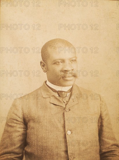 Studio portrait of a man, c1880-c1889. Creator: G Everett.