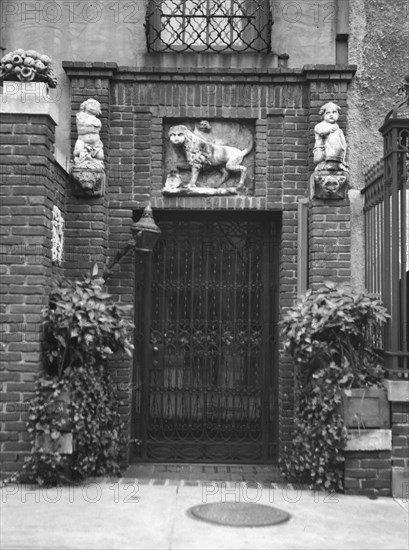 Lewisohn house and garden, ca. 1920. Creator: Arnold Genthe.