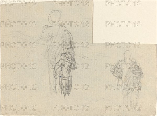 Two Studies of Standing Figure and Child. Creator: John Flaxman.