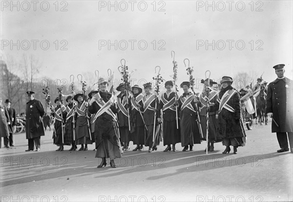 Woman Suffrage - March On Capitol, 1916. Creator: Harris & Ewing.