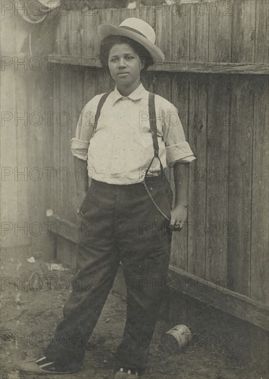 Woman dressed in men's clothing, c1890. Creators: G. Walter Roberts, Unknown.