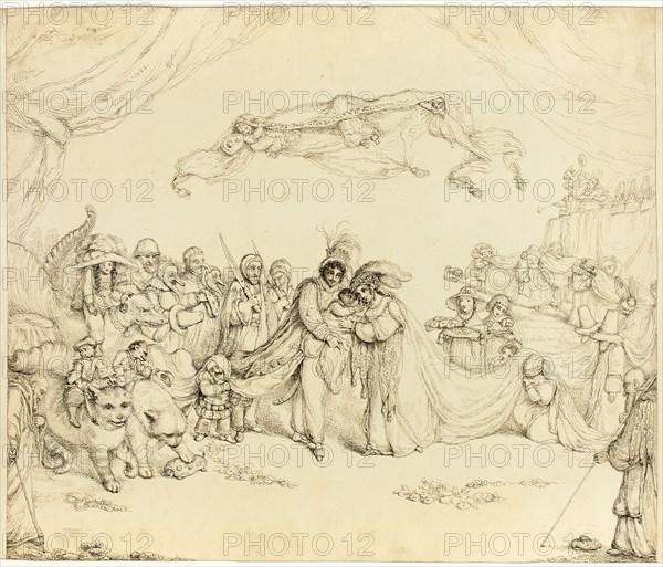 Oberon and Titania, from A Midsummer Night's Dream, n.d. Creator: Charles Kirkpatrick Sharpe.