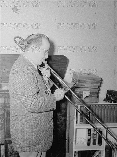 Portrait of Marty Emerson in his home, Washington, D.C., 1938. Creator: William Paul Gottlieb.