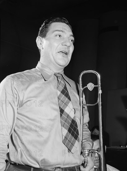 Portrait of Jack Teagarden, Victor studio(?), New York, N.Y., ca. Apr. 1947. Creator: William Paul Gottlieb.