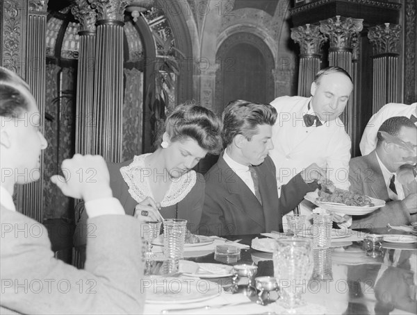 Portrait of Nesuhi Ertegun, Adele Girard, Joe Marsala..., Turkish Embassy, Washington, D.C., 1938. Creator: William Paul Gottlieb.