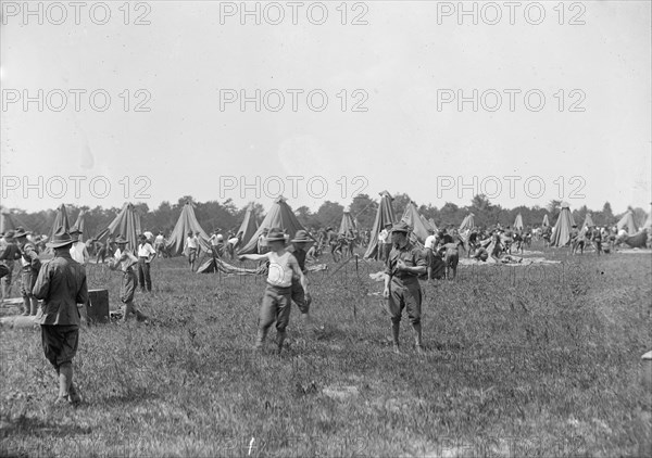 D.C. National Guard in Camp, 1915. Creator: Harris & Ewing.