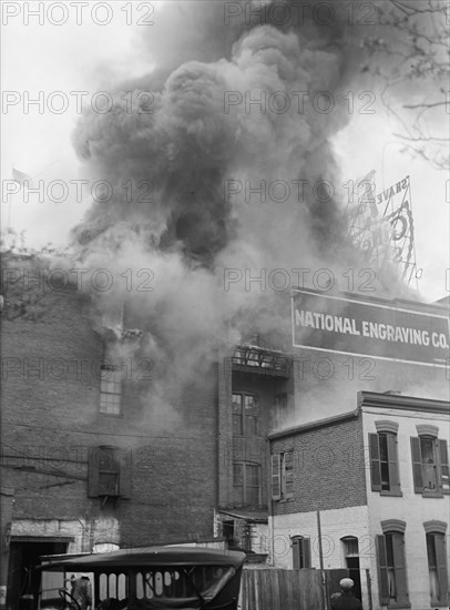 National Engraving Co. Washington, D.C. - Fire, 1917. Creator: Harris & Ewing.