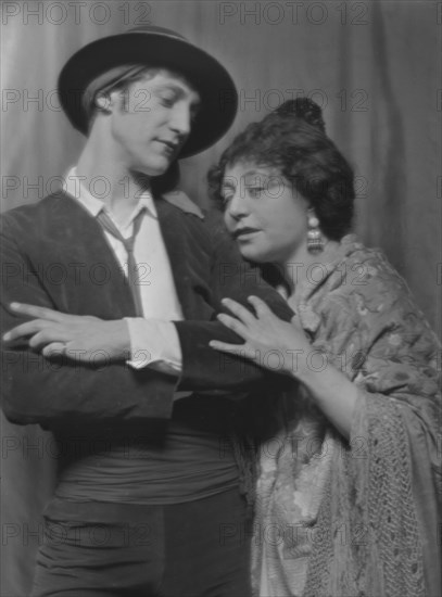 Tellegen, Louis, Mr., and an unidentified woman, in costume, between 1913 and 1934. Creator: Arnold Genthe.