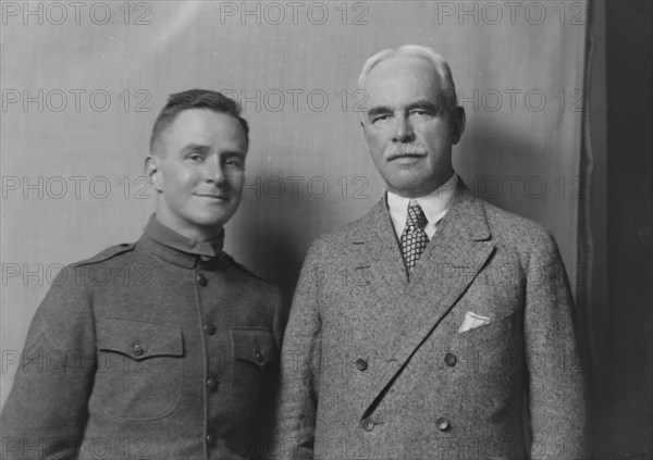 Mr. G.G. Hartley and unidentified man, portrait photograph, 1918 Apr. 15. Creator: Arnold Genthe.