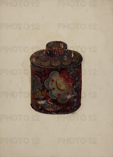 Toleware Canister, 1935/1942. Creator: Myra Newswanger.