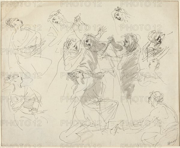 Figure Studies [recto]. Creator: Giovanni Battista Cipriani.