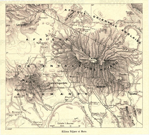 ''Kilima Ndjaro et Meru; Afrique Australe', 1914. Creator: Unknown.