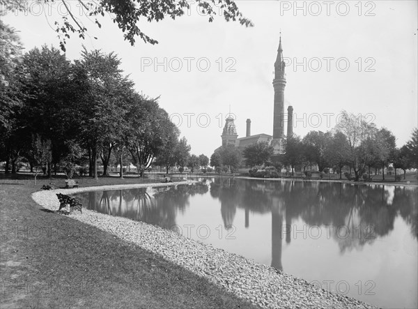 Water Works Park, between 1880 and 1901. Creator: Unknown.