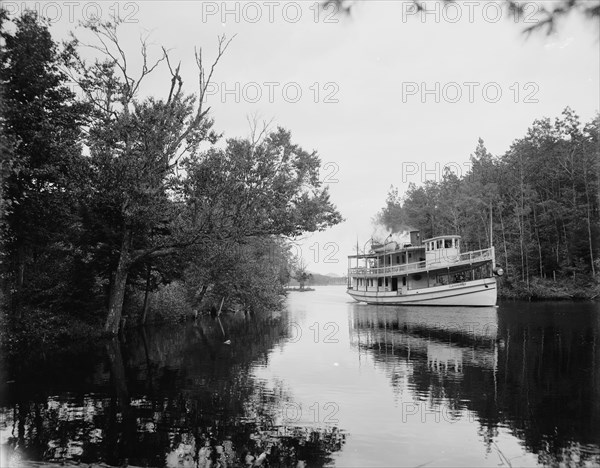 Str. Clearwater entering Third Lake, Fulton Chain, Adirondack Mountains, c1903. Creator: Unknown.