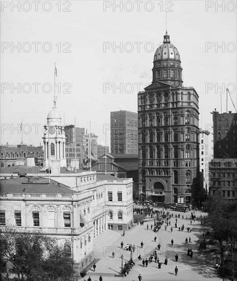 City Hall and World Building, New York., c1905. Creator: Unknown.