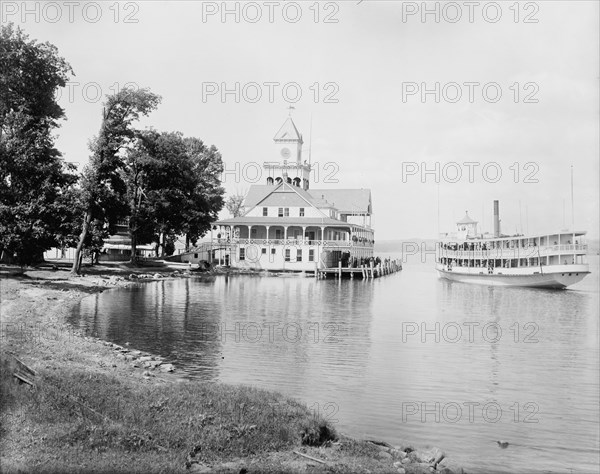 Steamer landing, Lake Chautauqua, between 1880 and 1899. Creator: Unknown.