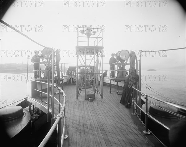 U.S.S. Oregon, after bridge and search lights, between 1896 and 1901. Creator: William H. Jackson.