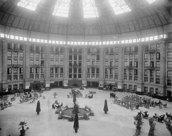 The atrium, West Baden Springs Hotel, West Baden, Indiana, between 1900 and 1910. Creator: Unknown.