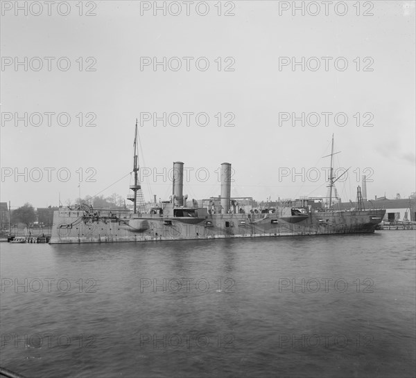 U.S.S. Chicago at Brooklyn Navy Yard, between 1890 and 1901. Creator: Unknown.