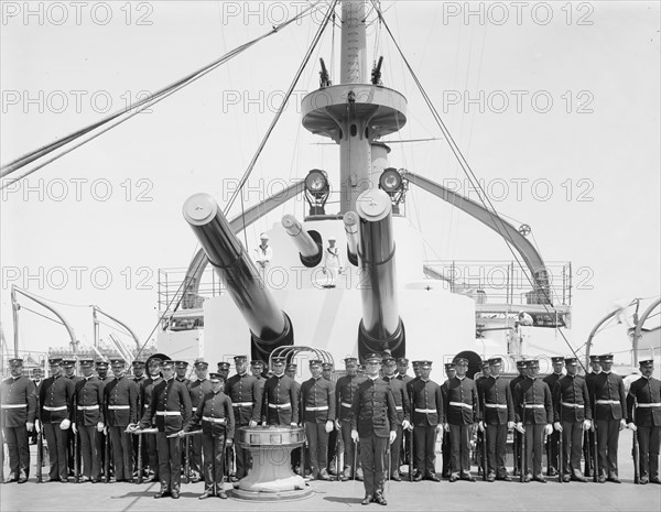 U.S.S. Kentucky, Marine guard, 1900 or 1901. Creator: Unknown.