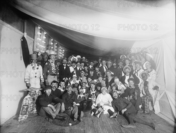 U.S.S. Maine, a fancy dress ball, 1896. Creator: Unknown.