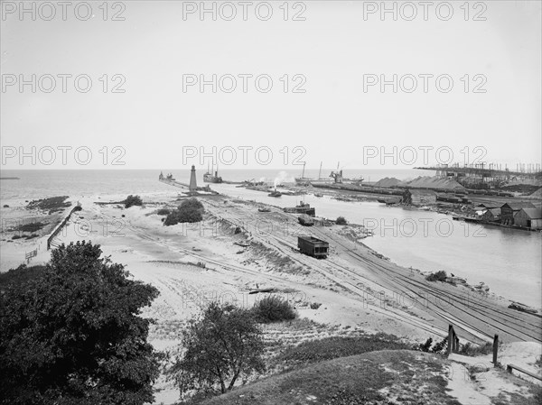 Harbor entrance, Ashtabula, Ohio, c1900. Creator: Unknown.