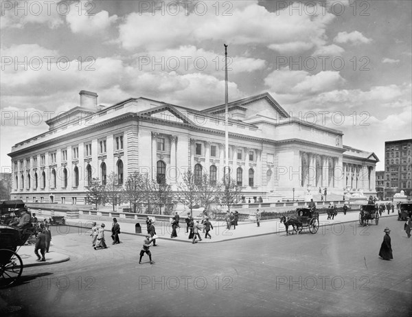 The New York Public Library building, c.between 1910 and 1920. Creator: Unknown.