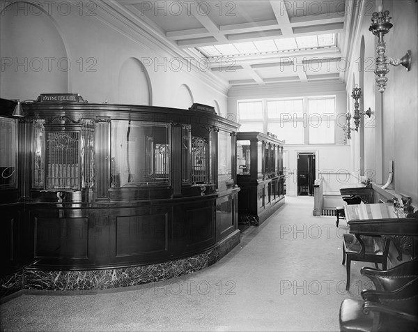 General view looking towards rear, 34th St. National Bank, New York City, between 1900 and 1910. Creator: Unknown.