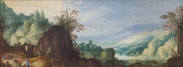 Mountain Landscape with a River, 1597-1625. Creators: Joos de Momper, the younger, Jan Brueghel the Elder.