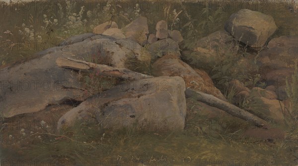 Study of a Stone Heap, 1843. Creator: Wilhelm Peter Carl Petersen.