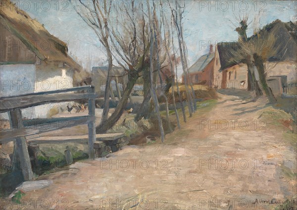 Spring morning in Glostrup, 1887. Creator: Albert Gottschalk.