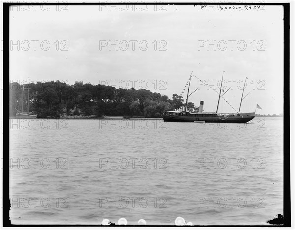 Bay from the pier, Put-in-Bay, Ohio, between 1880 and 1899. Creator: Unknown.