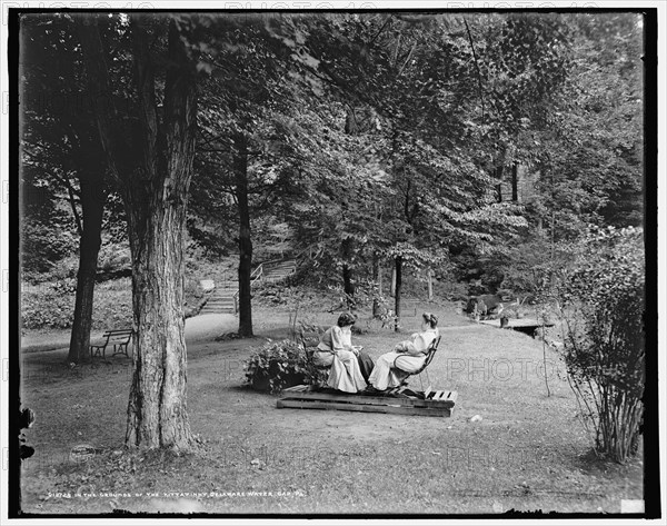 In the grounds of the Kittatinny House, Delaware Water Gap, Pa., c1905. Creator: Unknown.