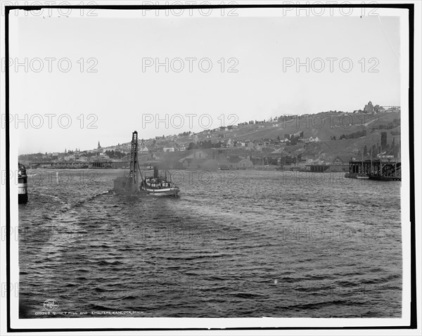 Quincy Hill and smelters, Hancock, Mich., c1906. Creator: Unknown.