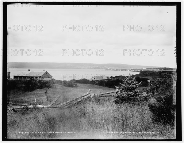 Old mission buildings, Madeline Island, c1898. Creator: Unknown.