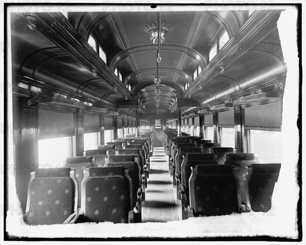 Car interiors, Chicago and Alton Railroad, c1900. Creator: Unknown.