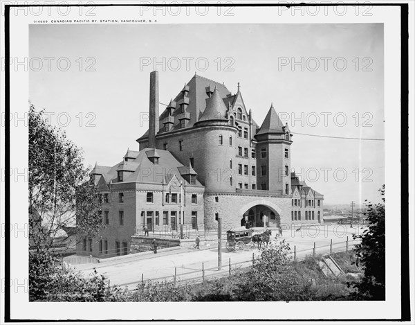 Canadian Pacific Ry. i.e. Railway station, Vancouver, B.C., c1902. Creator: Unknown.