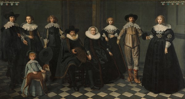 Portrait of the Family of Dirck Bas Jacobsz, Burgomaster of Amsterdam, 1634-1635. Creator: Dirck Dircksz. Santvoort.