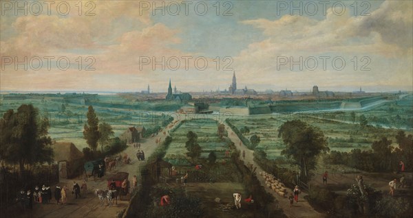 Panoramic View of Antwerp from the East, 1636. Creator: Jan Wildens.