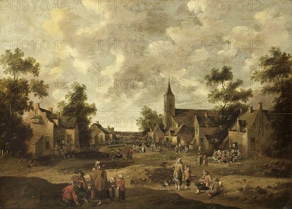 Village Street, 1664. Creator: Joost Cornelisz Droochsloot.