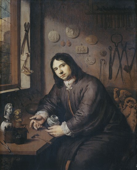 Portrait of a Goldsmith, c.1680. Creator: Anon.