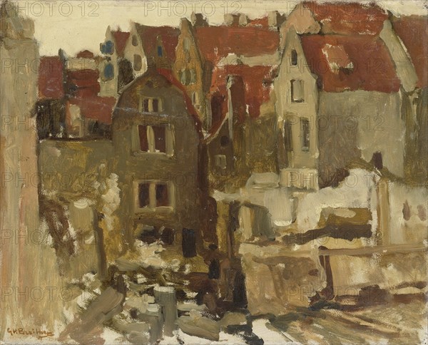 The Demolition of the Grand Bazar de la Bourse on the Nieuwendijk, Amsterdam, 1893-1897. Creator: George Hendrik Breitner.